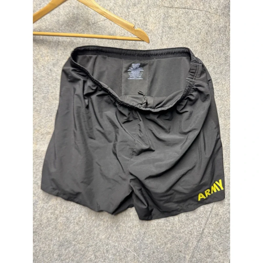 US‎ Military Men's APFU Shorts Army Black and Gold PT Physical Fitness Trunks
